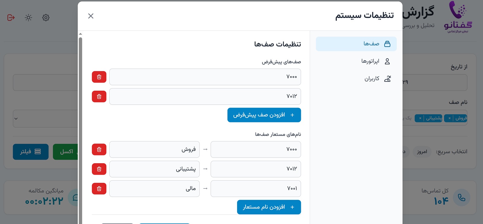 نمونه تصویر از محیط کاربری گفتانو